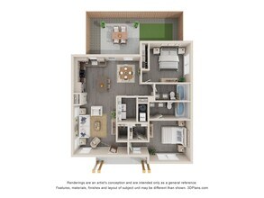 The Birch 2x2 161 floor plan